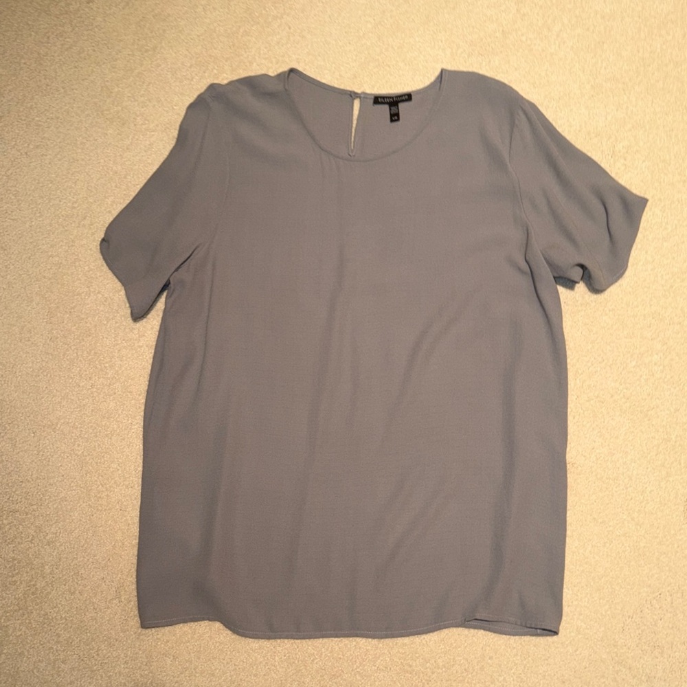 Eileen Fisher Soft Gray Blouse